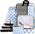 U+U 8 Set Compression Packing Cubes - Ultralight Travel Organizers by UU