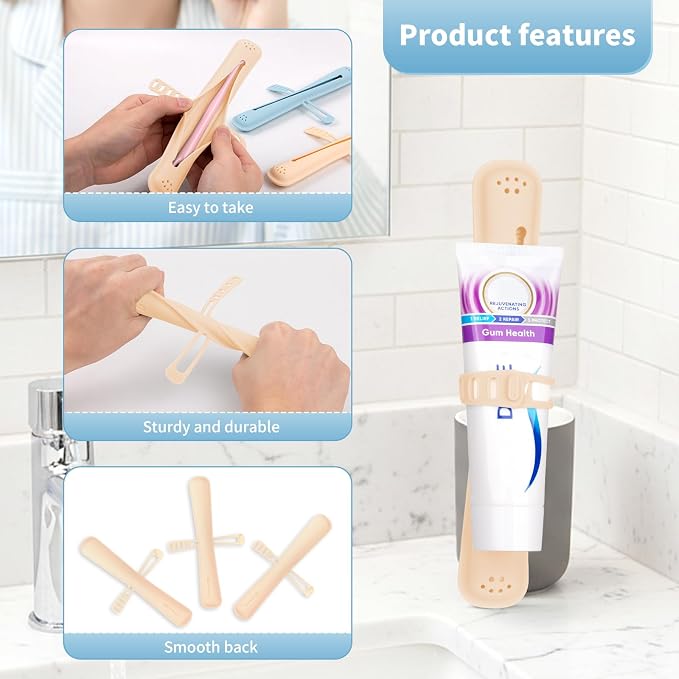 Silicone Toothbrush Travel Case,Portable Travel Toothbrush Holder,Durable Manual Toothbrush Box Container for Traveling,Bathroom,Camping,Business,Breathable and Hygienic (Yellow) - Image 4