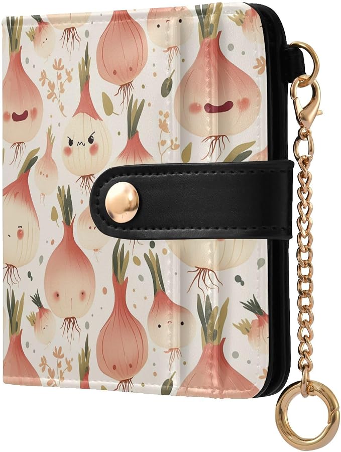 Cartoon Cute Onion Women's Wallets RFID Blocking,Credit Card Holder Bifold Wallet,Slim Card Cases,PU Leather Travel Wallet for men Girls by visesunny