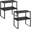 SONGMICS Cabinet Organizer Shelf, Set of 4 Spice Rack, Kitchen Storage | Kitchen Storage, Spice Rack, Steel and Particleboard, Ebony Black and Matte Black, BYSTRO Collection UKCS027B01 by Unknown