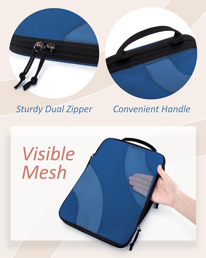 BAGSMART Compression Packing Cubes for Travel | Lightweight suitcase organizers bag set, space-saving double zipper expansion for carry-on luggage & travel organization - Image 6