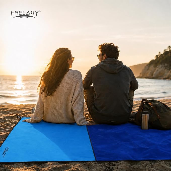 Frelaxy Pocket Picnic Blanket, Waterproof Blanket for Beach Festival | Lightweight compact design, Multi-use outdoor blanket, Waterproof & sandproof material, Easy to carry, Picnic, Camping - Image 6