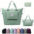 Large Capacity Foldable Travel Bag, Expandable lightweight Carry on Bag, Dry with Wet Separation Spor Duffel Bags (Light Green) by Unknown