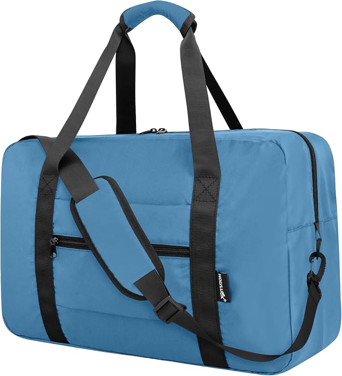 Duffle Bag for Travel Foldable Personal Item Travel Bag, 40L, Airforce Blue | Carry On Duffel Bag Women Men Frontier Airlines Personal Item Bag Hospital Weekend Overnight Trips by holyluck