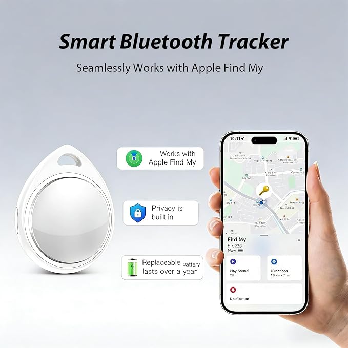 Key Finder Bluetooth Tracker, Item Locator for Keys Wallet Bags | Mini Wireless Tag Locator with Anti-Lost Alarm & App Control for Keys, Wallet, Luggage & Bags (iOS Only) - Image 3