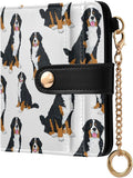 Dog Bernese Mountain Women's Wallets RFID Blocking,Credit Card Holder Bifold Wallet,Slim Card Cases,PU Leather Travel Wallet for men Girls by visesunny