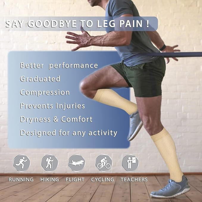 Copper Compression Socks 15-20 mmHg for Men & Women 8 Pairs – Circulation Support for Nurses, Travel, Running, Hiking, Soccer - Image 2
