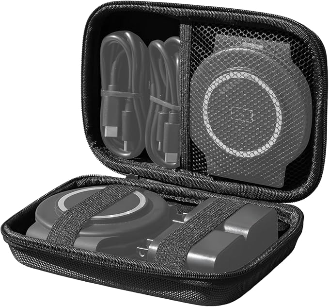 HICOBER Travel Case for 3-in-1 Charging Station, Case Only, Black | Multi-use 1680D Oxford organizer for charger, adapter and cables, case only by Hicober