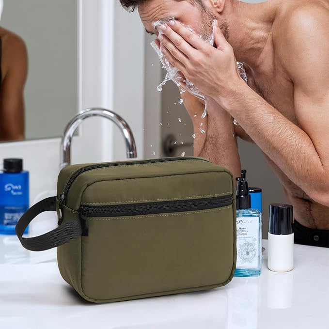 Travel Toiletry Bag for Men & Women, Hanging Cosmetic Organizer | Water-Resistant Fabric, Sturdy Handle, Lightweight Dopp Kit – Bathroom Toiletries, Makeup, Shaving, Grooming & Accessories - Image 5