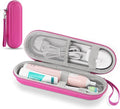 Toothbrush Travel Case for Oral B/Oral-B Pro 1000 1500 5000 7000 & Philips Sonicare 4100 1100 5300 5100 6100/iO Electric Toothbrush, Hard Protective Storage Bag (Pink) by TYSORETY