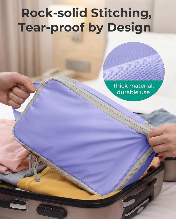BAGSMART Compression Packing Cubes for Travel Essentials | 14 Set /6 Set /4 Set/2 Set, Lightweight, Durable - Image 6