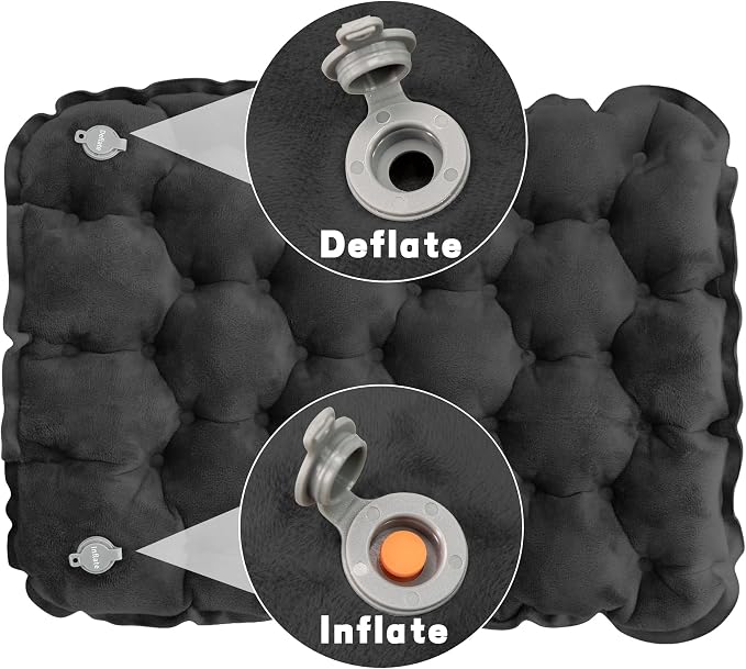 Inflatable Seat Cushion Lightweight Airplane Seat Cushion | Stadium Seat Travel Cushion for Climbing Hiking Office Airplane - Image 4