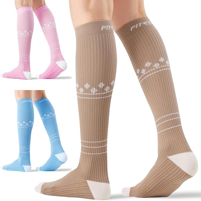 FITRELL 3 Pairs Compression Socks for Women and Men 20-30mmHg-Circulation Support Socks - Image 8