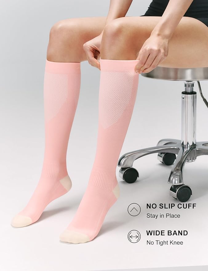 FITRELL 3 Pairs Compression Socks for Women and Men 20-30mmHg-Circulation Support Socks - Image 3