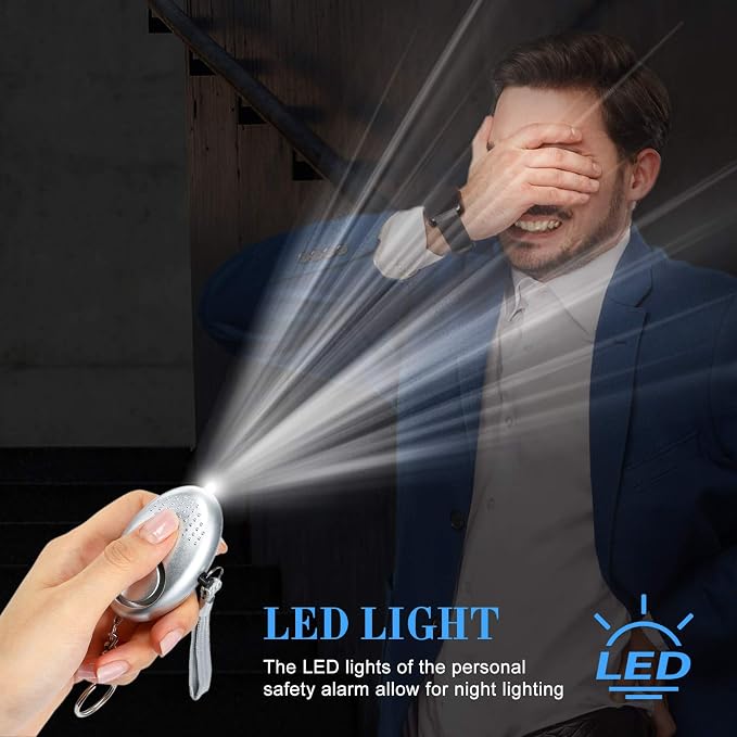 12-Piece Personal Alarm Set, Emergency LED Light Keychain Alarms in 6 Colors for Women & Men - Image 5