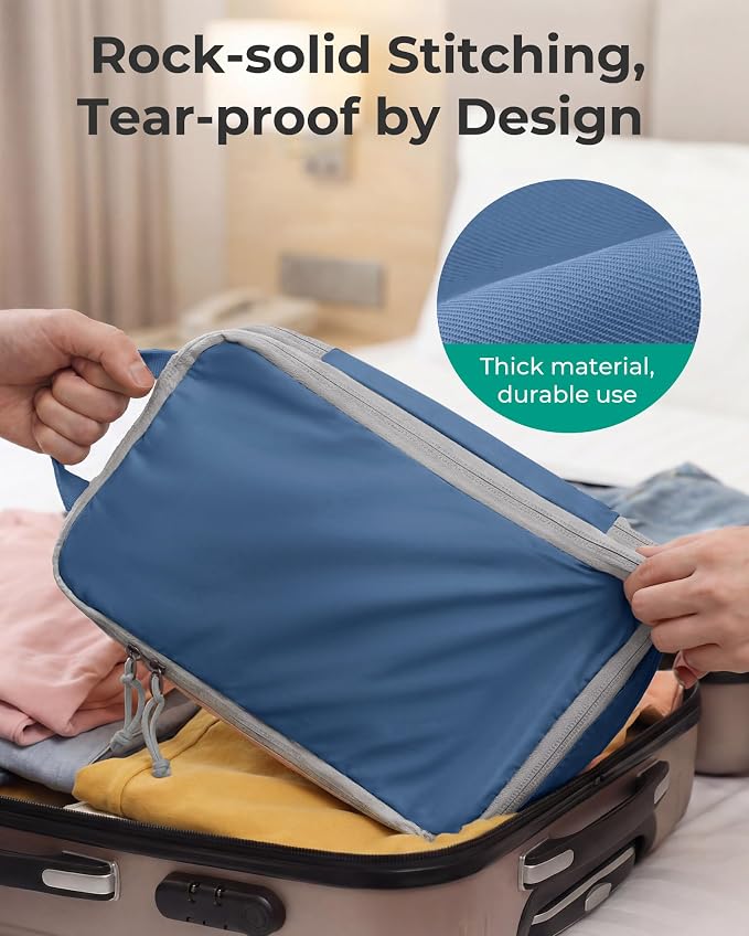BAGSMART Compression Packing Cubes for Travel Essentials | 14 Set /6 Set /4 Set/2 Set, Lightweight, Durable - Image 6
