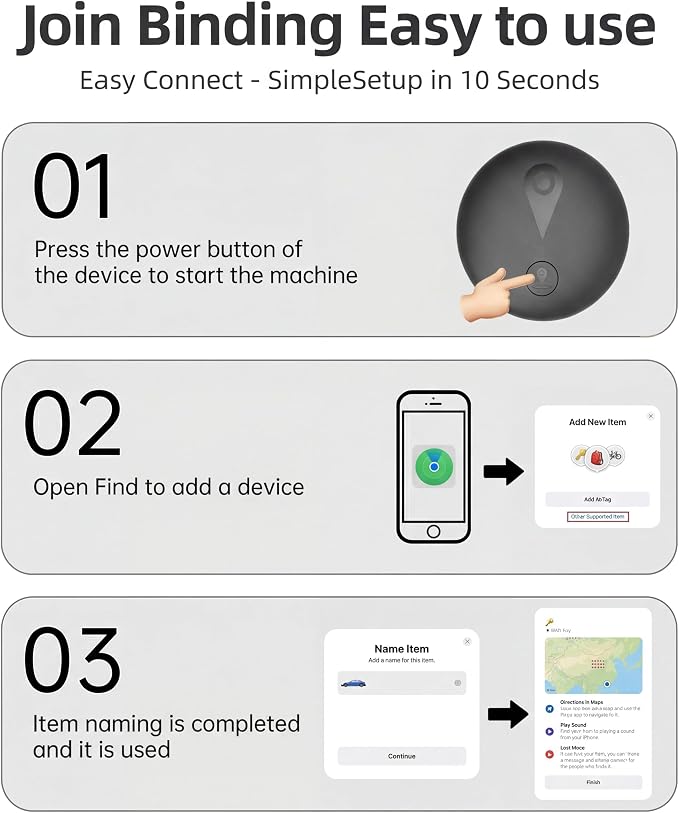 GPS Tracker for Kids, Real-Time GPS Tracking Device for Kids | Wearable Wristband & Keychain Design, No Monthly Fee/No SIM Card, Lightweight, Works with iOS Find My, IP68 Waterproof - Image 5