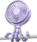 Coohea Clip on Stroller Fan, Rechargeable Long-Lasting Power Wind Fan | 4000mAh Battery Operated, 360° Rotatable Flexible Tripod, 3 Adjustable Speed, Portable Fan for Car Crib Backseat Beach Travel by Coohea