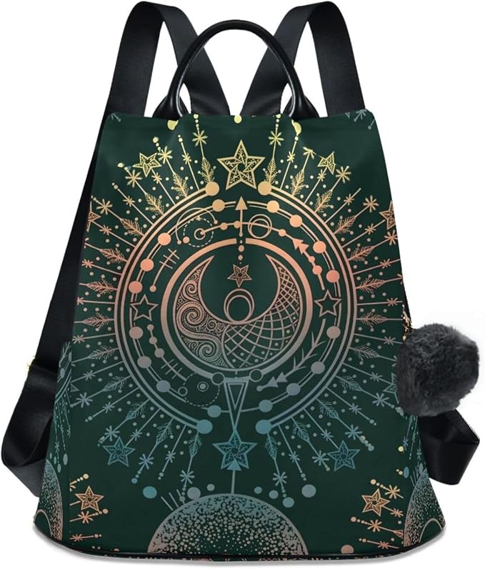 ALAZA Moon & Star Alchemy Magical Backpack Purse for Women Anti Theft Fashion Back Pack Shoulder Bag by ALAZA
