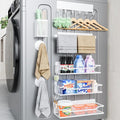Multifunctional Magnetic Shelf for Washing Machine, Refrigerator, Microwave, Coffee Maker, and Any Metal Surface, Powerful Magnetic Shelves Include Magnetic Paper Towel Holder (8 pcs - White) by MIMIyasha