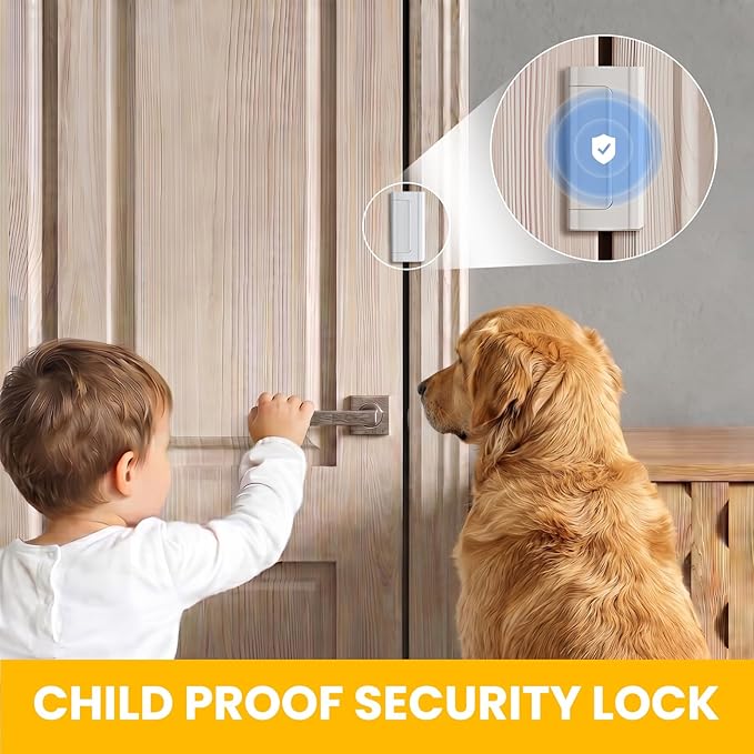 Rerishom 2 Pack Door Reinforcement Lock, Child Proof Home Security Lock | Door Safety Lock for Front Door, Toddler Proof Door Latch for Entry Door Security, Includes 8 Screws - Image 6