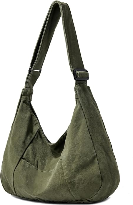 Canvas Hobo Crossbody Tote Bag for Women and Men Messenger Bags | Canvas Tote Bag With Zipper,Canvas Crossbody Bag,Canvas Hobo Bag,Shoulder Bag for Women,Travel Work College Purse Handbag by Unknown