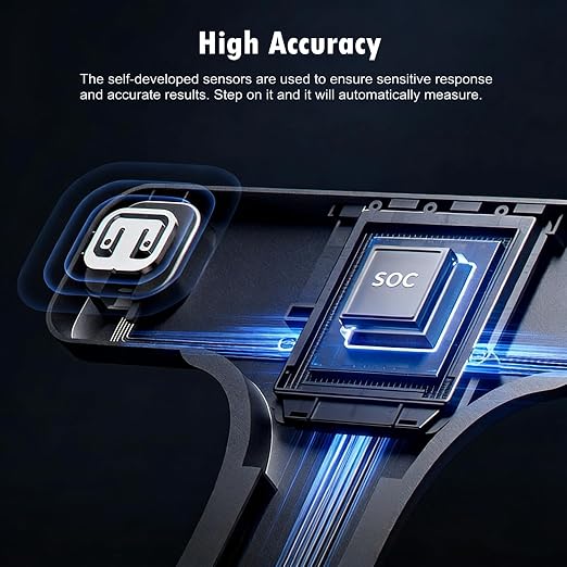 Scale for Body Weight Digital Bathroom Scale Large Size Black | 0.2lb Precision, Max 400lb, Backlit LCD Screen, Highly Accurate Electronic Weighing Machine, Safe Home Use, Include Batteries - Image 2