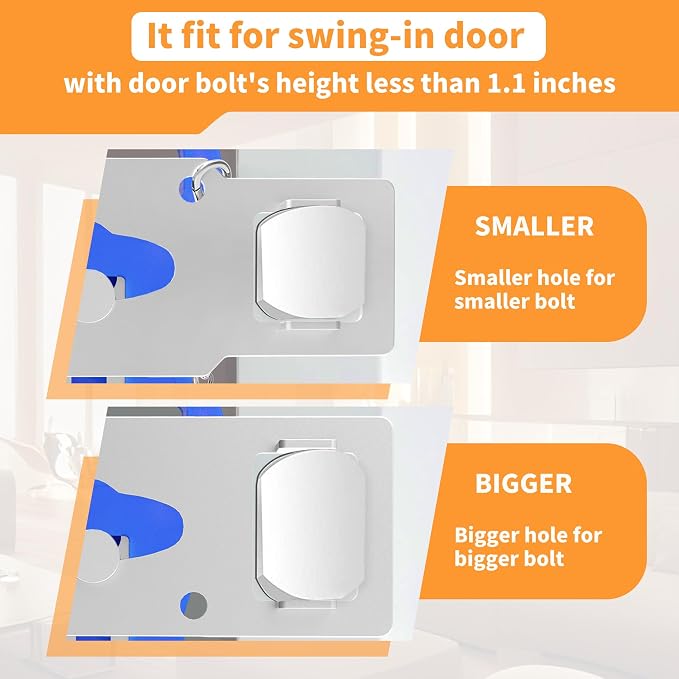 Portable Door Lock for Home Security Travel Lockdown Locker Safety Locks for Additional Safety and Privacy Perfect for Traveling Apartment College Blue - Image 4