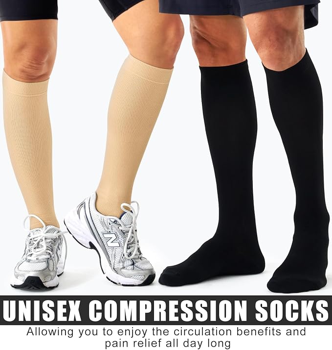 Compression Socks for Women & Men (3 pairs) - Best Support for Nurses, Running, Hiking, Recovery & Flight Socks - Image 2