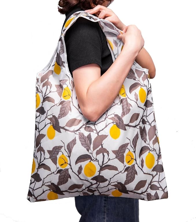 1 Pack Reusable Shopping Bag, Foldable Grocery Bag (Bird) | Large Capacity, Washable, Grocery Tote, Utility Travel Shoulder Bag - Image 2
