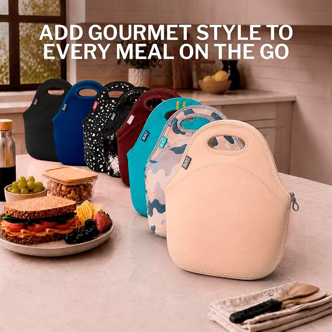 Built Gourmet Getaway Neoprene Lunch Bag - Cameo Rose - Image 7