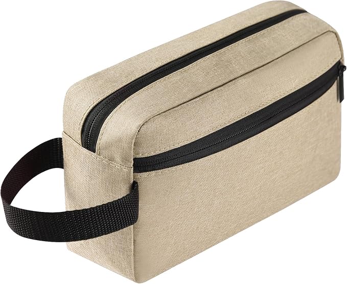 Icramsy Travel Toiletry bag Toiletry bag for women men Hanging Cosmetic bag Travel accessories for Women Men (Khaki) by Icramsy