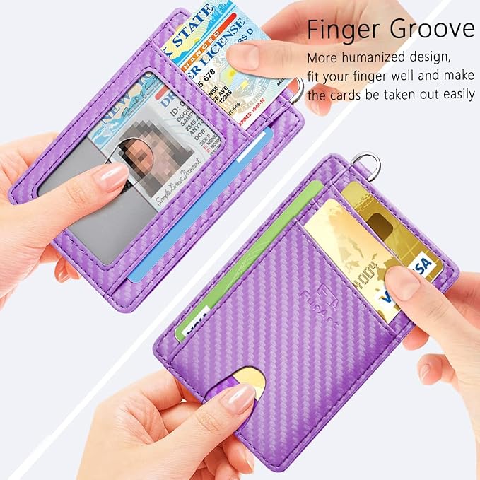 FurArt Slim Minimalist Wallet RFID Credit Card Holder for Men | slim minimalist compact rfid id window thin - Image 3