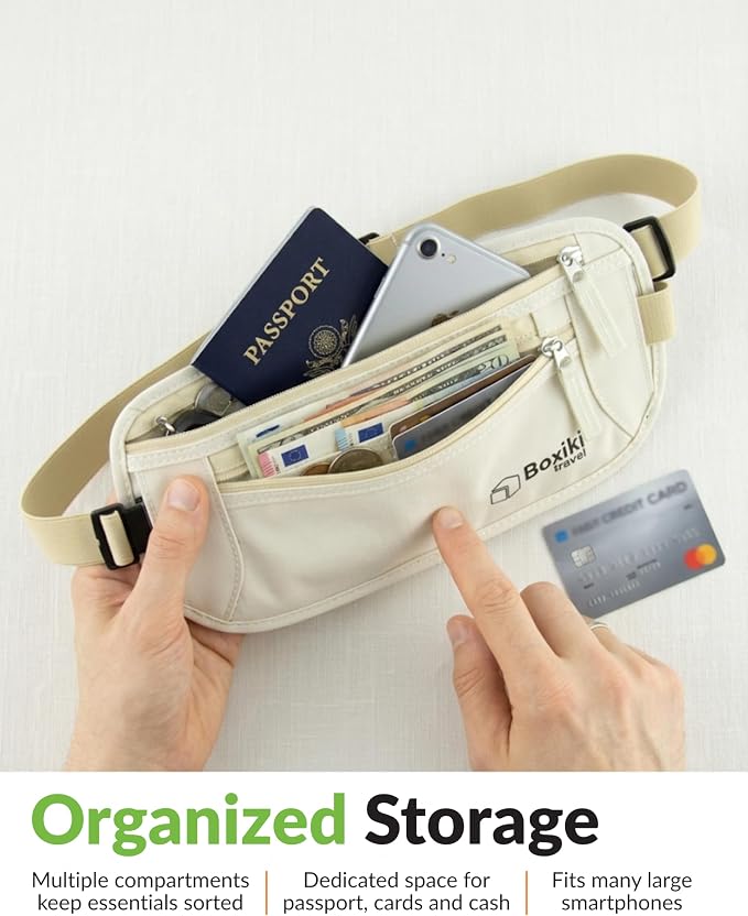 RFID Blocking Money Belt for Travel – Ultra Comfortable Hidden Travel Wallet, Lightweight & Water-Resistant with Adjustable Strap – Secure Cash & Passport Holder for International Trips & Theme Parks - Image 4