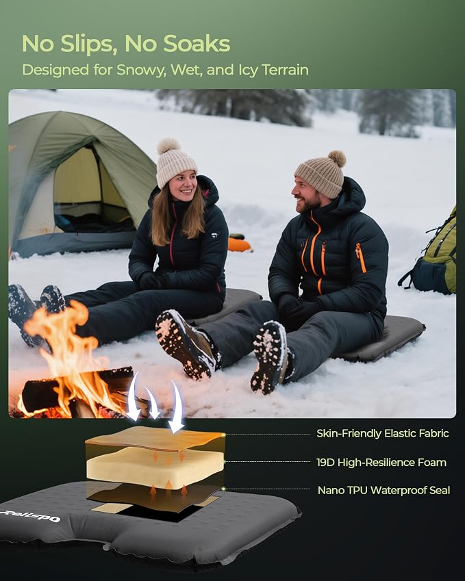 Inflatable Stadium Seat Cushion for Airplane, 2.5" Thicker Foam | Ergonomic Pressure Relief Bleacher Cushion, High-Density Foam, Portable Travel Seat Cushion for Flights Camping Stadium Use - Image 8