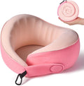 KPNEOL Travel Pillow, 100% Pure Memory Foam Travel Neck Pillow Airplane Neck Support Ergonomic Design for Traveling Suitable for Airplanes (Cool Pink, Standard, C-Shape) by KPNEOL