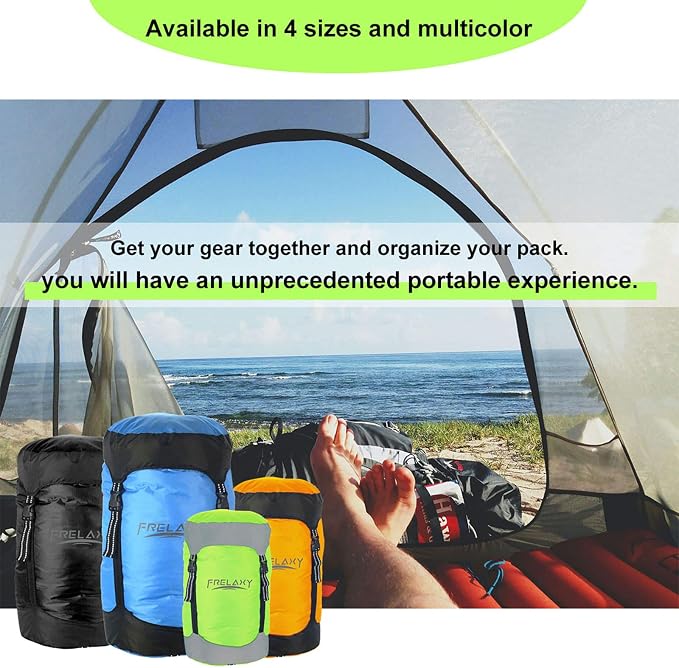 Frelaxy Compression Sack, 40% More Space! Sleeping Bag Stuff Sack | Ultralight Compression Stuff Sack, Water-Resistant & Ultralight Space Saving Gear for Camping, Hiking 11L/18L/30L/45L/52L - Image 6