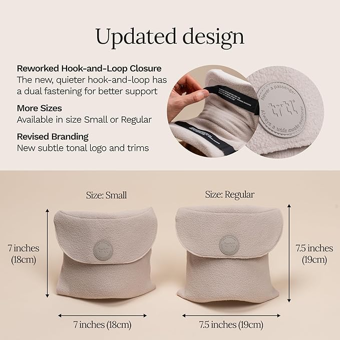 Trtl Travel Pillow Original 2.0 – Scientifically Proven Super Soft Travel Pillow with Premium Head & Neck Support – for Airplane Travel – Machine Washable – Lightweight & Compact – Sand Beige - Image 3