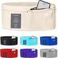 Running Belt Money Belt 4-Pocket Phone Holder | No-bounce Fanny and Waist Pack, 4 Large Security Pockets and Zipper, Fits All Size Phones Travel Documents and Passport by Stashbandz