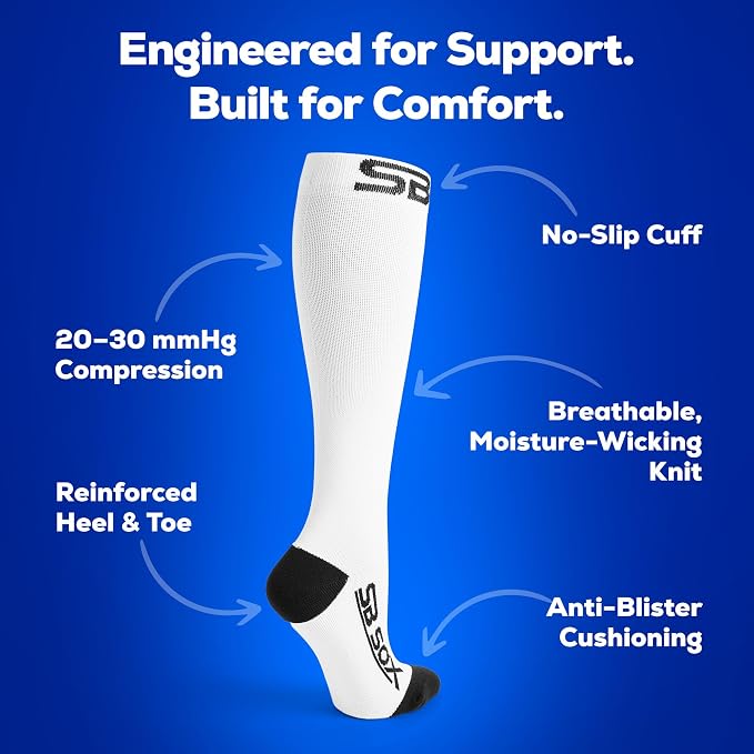 SB SOX Compression Socks for Men & Women (20-30mmHg) | Best Quality Compression Socks for Flying, Medical, Sports, Wide Calf Fit, Pregnancy, and Daily Wear. Trusted since 2016. - Image 2