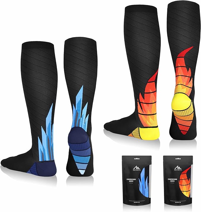 NEWZILL Medical Compression Socks for Women & Men, 20-30 mmHg Knee-High Support for Circulation, All-Day Comfort for Work Travel Running Cycling and Fitness by NEWZILL