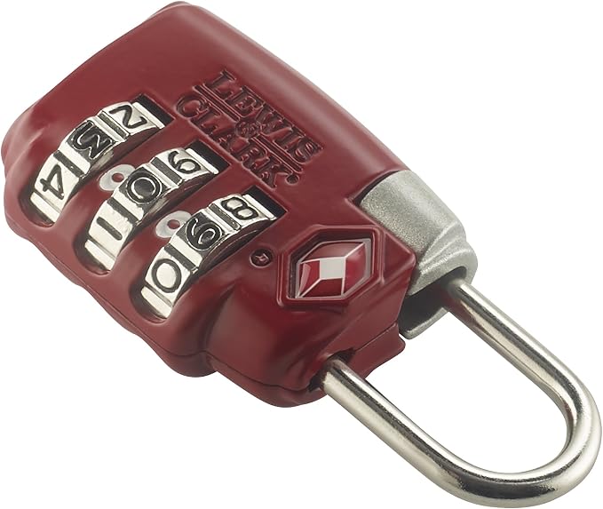 Lewis N. Clark Travel Sentry TSA-Approved Luggage Lock, Large 3 Dial Combination with Easy Read Dials - Red - Image 3