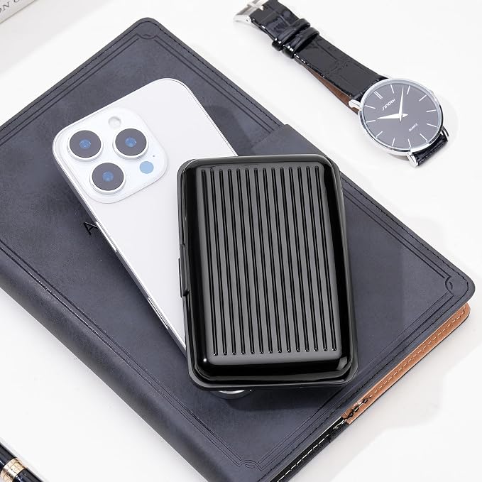Women Credit Cards Holder,RFID Blocking Protection Aluminum Metal Wallet for Men Women Business Card Holder - Image 7