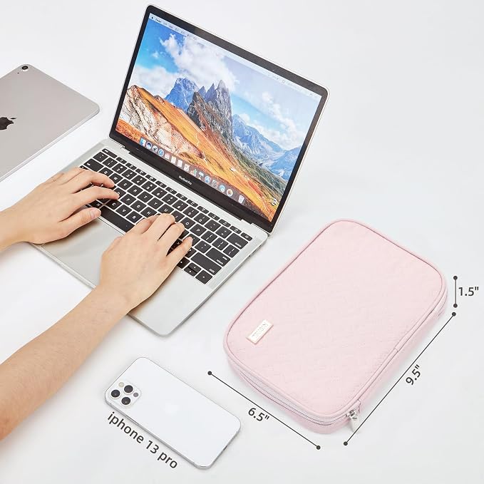 NISHEL Travel Cord Organizer, Electronic Cable Accessories Storage Bag | Bag for chargers, cables, phones, hard drives, USB devices and SD cards, ideal for travel and daily use,Pink - Image 6