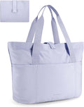 BAGSMART Tote Bag for Women, Foldable Tote Bag With Zipper Travel Shoulder Bag Handbag for Work by BAGSMART