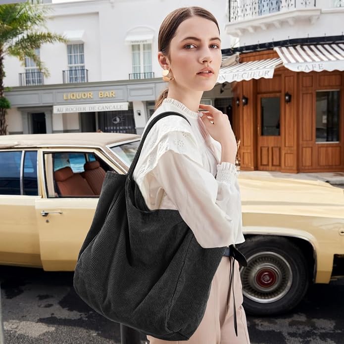 Canvas Tote Bag for Women Large Hobo Shoulder Bag for Work Travel Casual Message Bag Tote Purse handbags - Image 2