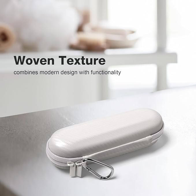 Nincha Hard Shell Electric Toothbrush Case - for Oral-B iO/Pro/Smart Series Bigger Size Travel Case Fits all Powered Toothbrushes and Accessories White - Image 4