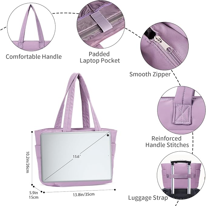 Corduroy Tote Bag for Women Crossbody Bags Lightweight Handbags Shoulder Bag with Zipper Pockets for Work Shopping - Image 3