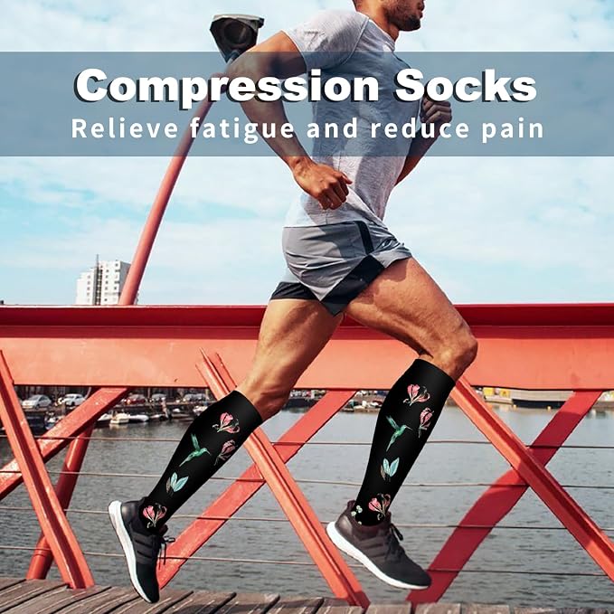 Compression Socks for Women & Men Circulation (6 Pairs) 15-20 mmHg is Best Support for Athletic Running,Nurse - Image 4
