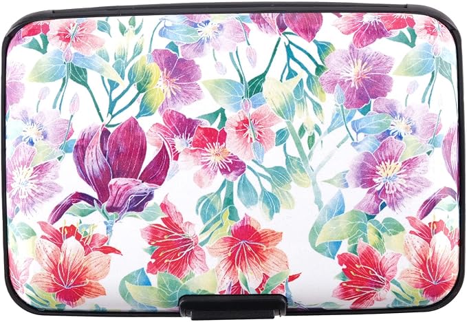 RFID Blocking Credit Card Holder for Men Women - Stylish Travel Wallet - Best protection for Bank Debit, ID, ATM, Cards against Scanning Criminals (flowers) - Image 4